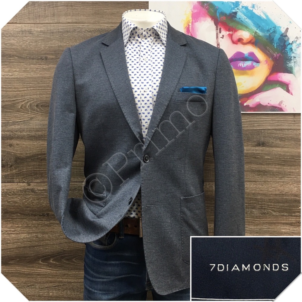 7 DIAMONDS Mens Modern Blazer Sport Coat Casual Jacket Size XL 44R Classic Suit